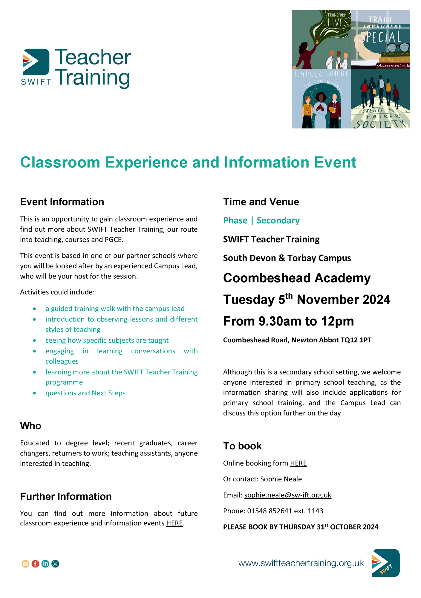 Swift classroom experience day poster 51124